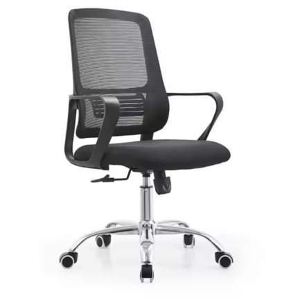 Sleek, Comfortable, and Built for Productivity,1939L Black Office Chair with Ergonomic Design and Adjustable Features
