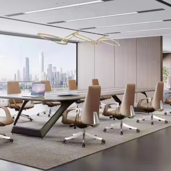 MD2212A Brown High Back CEO Chair – Luxury Ergonomic Executive Office Furniture with Swivel & Armrest - Image 8