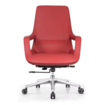 B306-Red Office Chair – Stylish Ergonomic Swivel Chair with Lumbar Support & Adjustable Height - Image 2