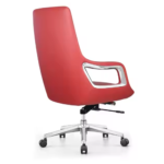 B306-Red Office Chair – Stylish Ergonomic Swivel Chair with Lumbar Support & Adjustable Height - Image 3
