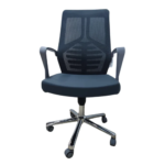 717B Black Mesh Office Chair – Swivel Ergonomic Chair with Back Support & Gas Lift - Image 3