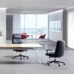 A212-Black Executive Office Chair โ High-Density Foam, Leather Upholstery & Chrome Base - Image 4