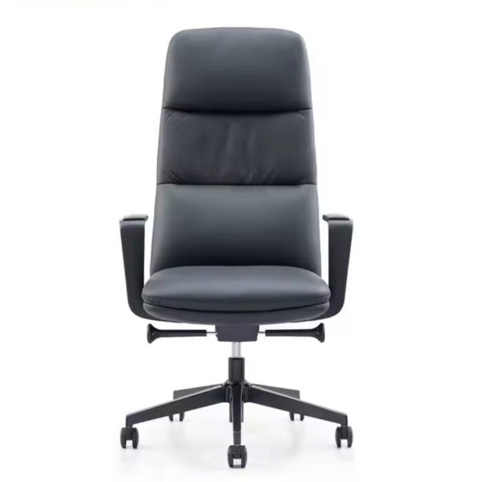 A212-Black Executive Office Chair – High-Density Foam, Leather Upholstery & Chrome Base - Image 6