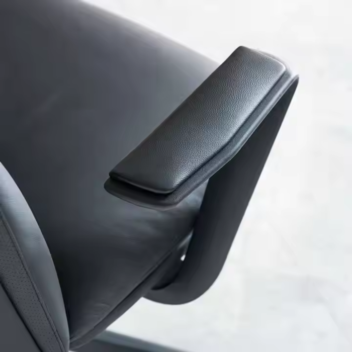 A212-Black Executive Office Chair – High-Density Foam, Leather Upholstery & Chrome Base - Image 8