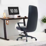 A212-Black Executive Office Chair โ High-Density Foam, Leather Upholstery & Chrome Base - Image 10