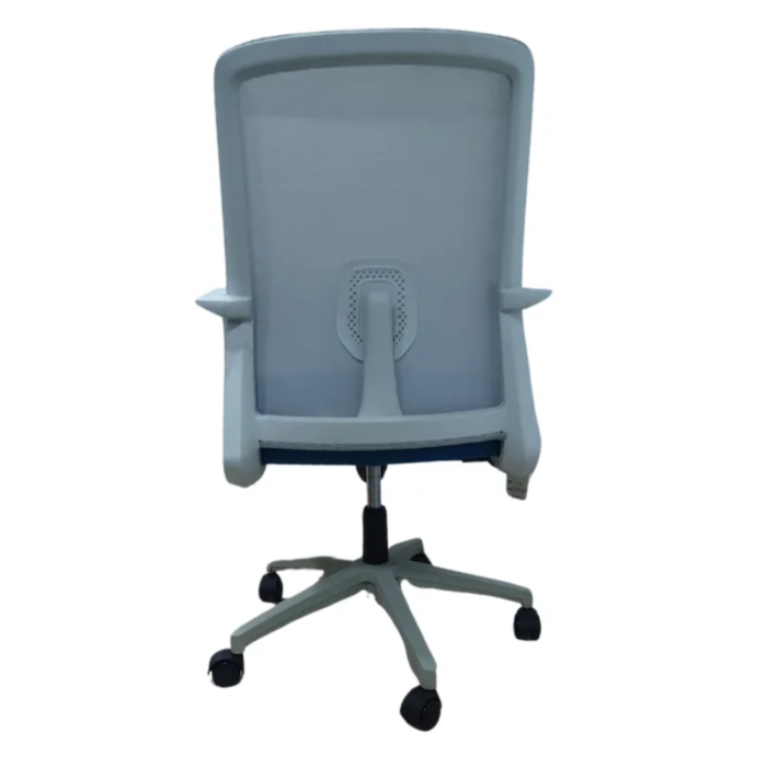 GB93-2 Office Chair – Ergonomic Mid-Back Mesh Chair with Lumbar Support & Blue-Gray Modern Design - Image 3