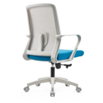 GB93-2 Office Chair – Ergonomic Mid-Back Mesh Chair with Lumbar Support & Blue-Gray Modern Design - Image 6