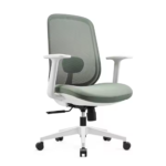 GB96-1 Task Chair โ Ergonomic Mesh Back Office Chair with Adjustable Height & Armrest โ Green & White