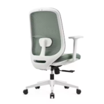 GB96-1 Task Chair โ Ergonomic Mesh Back Office Chair with Adjustable Height & Armrest โ Green & White - Image 2