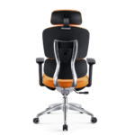 Ergonomic Executive Office Chair V04 – Adjustable Mesh Back with 3D Armrests, Class-4 Gas Lift & Nylon Casters – Modern Orange Design - Image 5