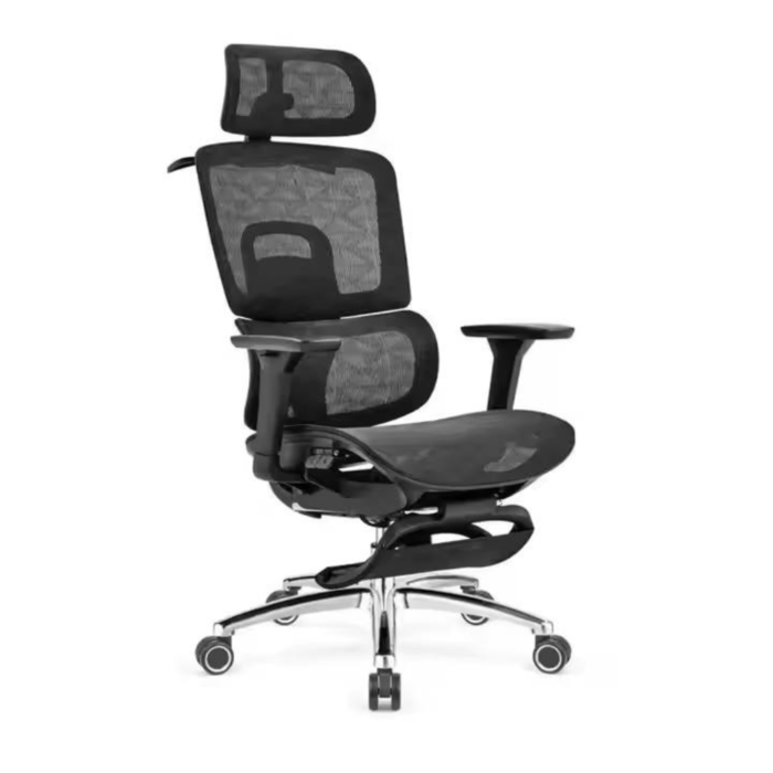 Ergonomic Office Chair 801H – Mesh Back with 3D Armrests, Tilt Lock & Square Taper Base – Black & Gray - Image 1