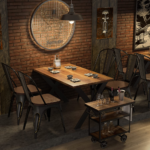 Y-602B Metal Dining Chair – Vintage Industrial Stackable Iron Chair with Wooden Seat & Back for Indoor/Outdoor – Bistro, Café, Kitchen, Home - Image 7