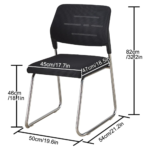 ๐ช 303C Chrome Frame Visitor Chair โ Stackable Reception & Conference Seating | Sleek, Durable & Space-Saving - Image 8