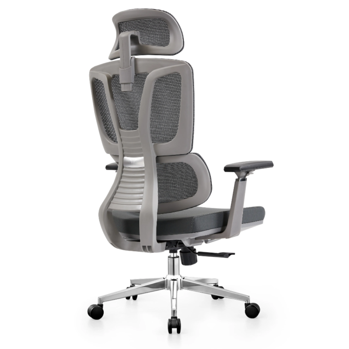 Office Chair 121A – Adjustable Ergonomic Mesh Chair with Lumbar Support & Modern Design – Black & Gray - Image 7