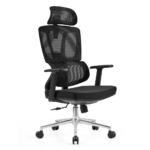 Office Chair 121A – Adjustable Ergonomic Mesh Chair with Lumbar Support & Modern Design – Black & Gray - Image 8