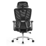 Office Chair 121A – Adjustable Ergonomic Mesh Chair with Lumbar Support & Modern Design – Black & Gray - Image 9