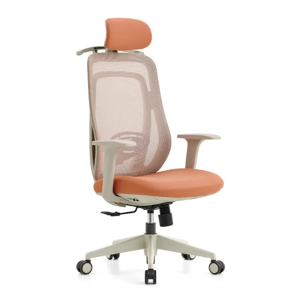 MD2218A-6H Ergonomic High Back Office Chair – Adjustable 3D Armrests, Multi-Tilt Mechanism & Lumbar Support – Orange