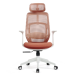 MD2218A-6H Ergonomic High Back Office Chair – Adjustable 3D Armrests, Multi-Tilt Mechanism & Lumbar Support – Orange - Image 2