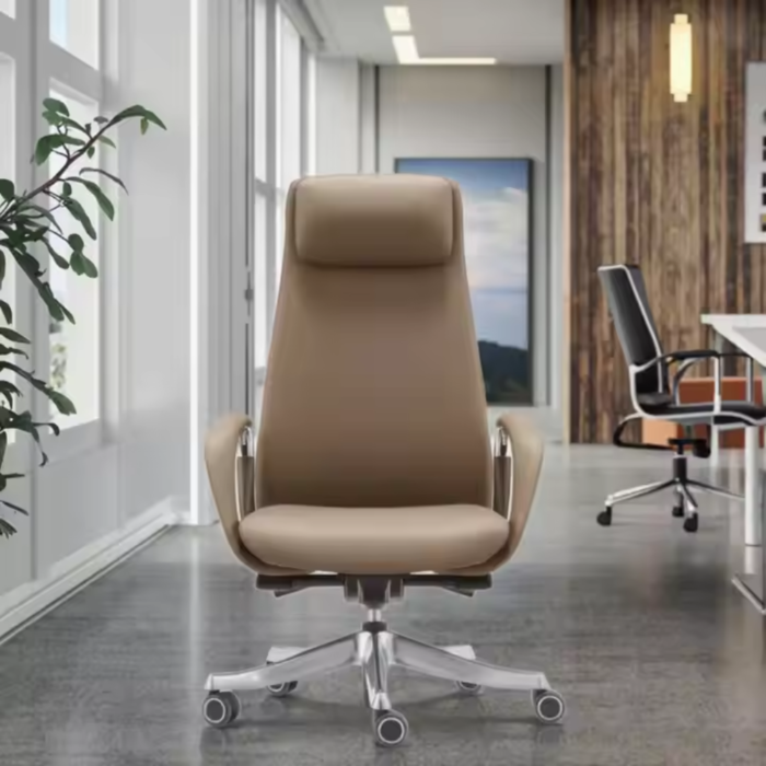 MD2212A PU Leather High Back Office Chair – Extra Large Swivel Boss Chair for Executive Comfort - Image 1