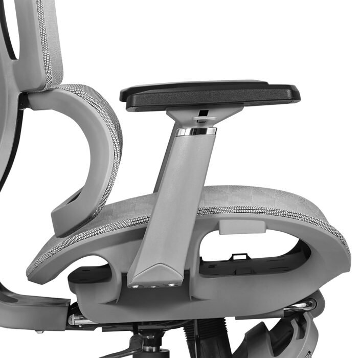 🪑 A121S Gray Adjustable Ergonomic Office Chair with Mesh Back, Sponge Seat & Iron Frame - Image 5