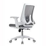 🪑 Ergonomic Mesh Office Chair 2327B – Breathable Swivel Task Chair with Adjustable Height & Armrests | White - Image 6
