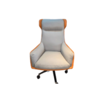Model 2381 A Premium Executive Chair – Cream Skin-Like Leather, Curved Board, 4-Speed Locking Chassis & Explosion-Proof Gas Lift