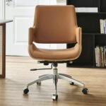 6909 B – Brown Executive Office Chair | Premium Leather, Ergonomic Luxury Design with Explosion-Proof Gas Lift