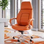 🪑 AM 188A – Premium Executive Office Chair | PU Leather Ergonomic Design with Aluminum Base