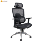 🪑 V06 Ergonomic Office Chair | Black Full Mesh  Breathable Design • Adjustable Support • Modern Workstation Seating - Image 5
