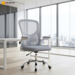 🪑 OC-B1012 Ergonomic Office Chair | Black Frame & Grey Mesh  Smart Design • Breathable Comfort • Reliable Performance