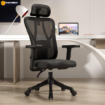 🪑 777 Ergonomic Office Chair | Black Frame & Black Mesh  Headrest & Footrest • Reclining Comfort • Executive Ergonomics - Image 5