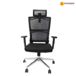 Q7-2C – Modern Minimalist Ergonomic Computer Office Chair | Comfortable Home & Office Seating | Black Edition - Image 2