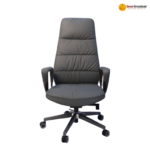 🪑 A 999 Grey – Modern Executive Office Chair | Premium PU Leather | Metal Legs | Ergonomic Comfort - Image 2