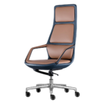 🪑 AM 2215A – Premium Ergonomic Executive Office Chair | PU Leather, Foam Cushion & Aluminium Base - Image 4