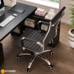 🪑 CK02 PU Ergonomic Office Chair | PU & Mesh with Chrome Base  Modern Comfort • Breathable Support • Durable Office Seating - Image 2