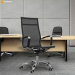 🪑 CK02B Ergonomic Office Chair | Black Mesh & PU with Chrome Base  Breathable Comfort • Modern Design • Reliable Office Seating - Image 2