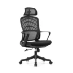Comfortable Ergonomic Office Chair with Mesh Back, Foam Seat, and Iron Frame 2356A Black Office Chair - Image 2