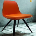 🪑 Modern Visitor Chair | Orange | Virgin Plastic  Bright Design • Strong Build • Easy Maintenance Seating