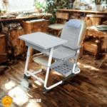TN-A0007 Student Lunch Break Sleeping Desk Set  Height-Adjustable & Foldable School Desk Chair | Plastic + Metal Construction
