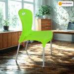 🪑 MAX Chair | Green & Orange Virgin Plastic Chair  Vibrant Design • Strong Build • Everyday Utility Seating