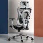 🪑 Ergonomic Office Chair with 3D Armrests, Thoracic & Lumbar Support, Adjustable Headrest – Model 3001 Gray Mesh Office Chair - Image 8