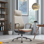 🪑 A-888 Office Chair | Grey PU Leather  Modern Elegance • Strong Metal Build • Everyday Comfort