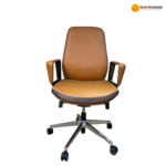 TB135-Orange – Modern PU Leather Recliner Office Chair | Swivel Adjustable Executive Boss Chair for Work & Home Office - Image 4