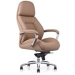 🪑 AM 188A – Premium Executive Office Chair | PU Leather Ergonomic Design with Aluminum Base - Image 9