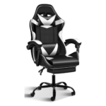 Ergonomic Black & White Gaming Chair – Sleek Design with Adjustable Comfort-GC-1039-2