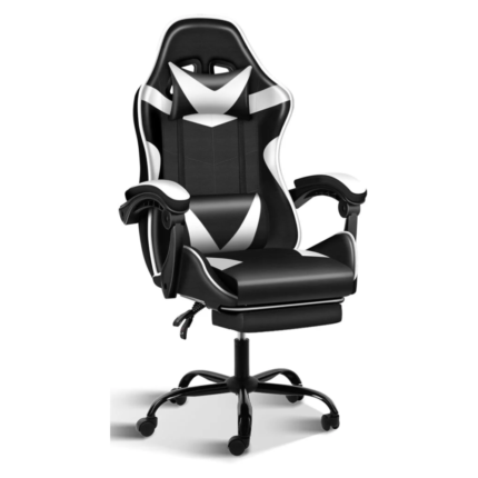 Ergonomic Black & White Gaming Chair – Sleek Design with Adjustable Comfort-GC-1039-2