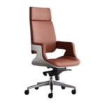 6909A Brown – Premium Leather Office Chair with Ergonomic Design & Adjustable Height – Executive Comfort for Modern Workspaces