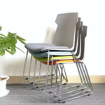 Model 323D Cafeteria Chair – Cushioned, Stackable & Durable Non-Wheel Dining Chair for Cafes & Canteens