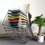 Model 323D Cafeteria Chair – Cushioned, Stackable & Durable Non-Wheel Dining Chair for Cafes & Canteens - Image 2