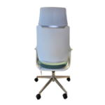 2159A White Frame Green PU Office Chair – Ergonomic Design, Adjustable Features & Modern Aesthetic - Image 6